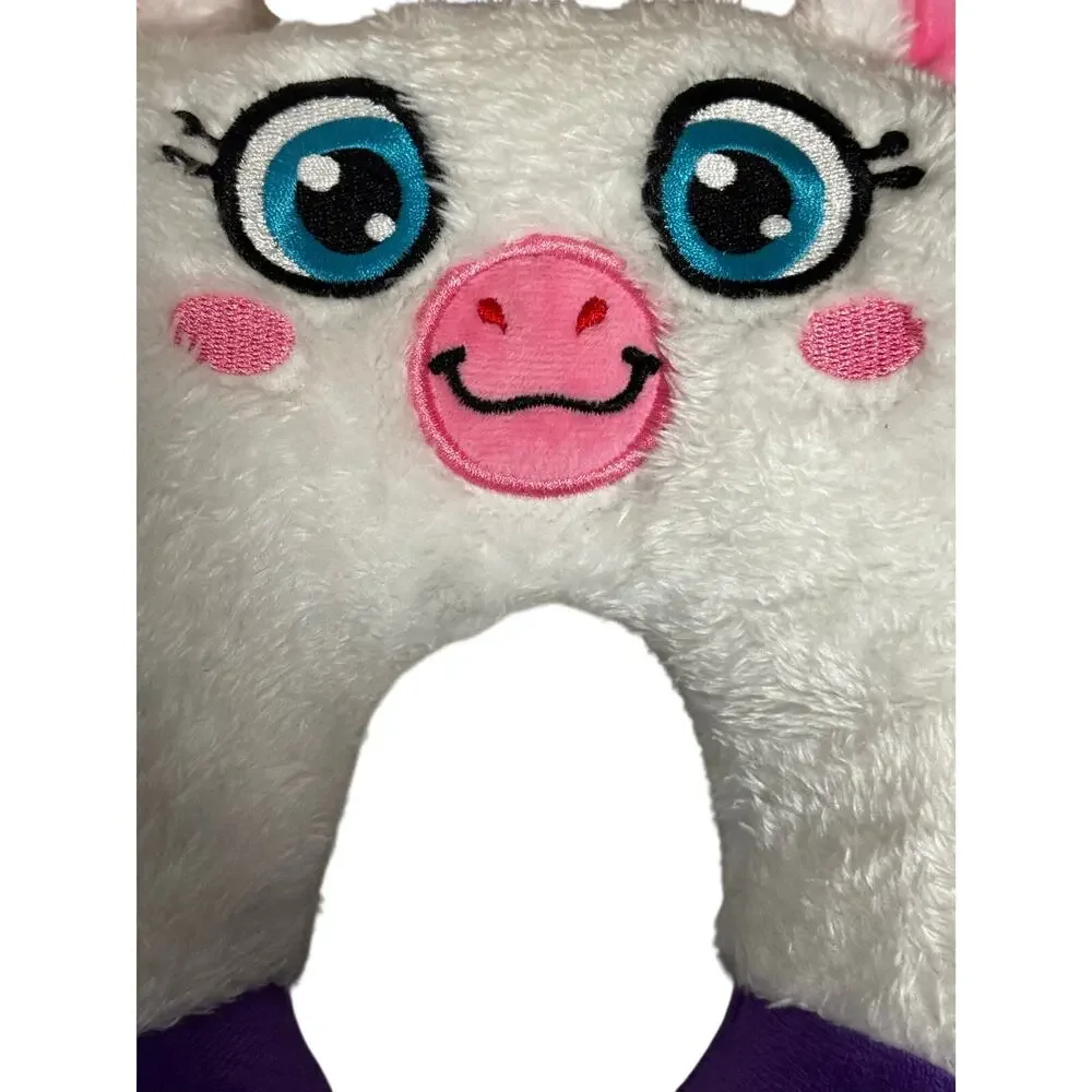 New Kids Unicorn Travel Neck Pillow Big Blue Eye & Horseshoe feet design